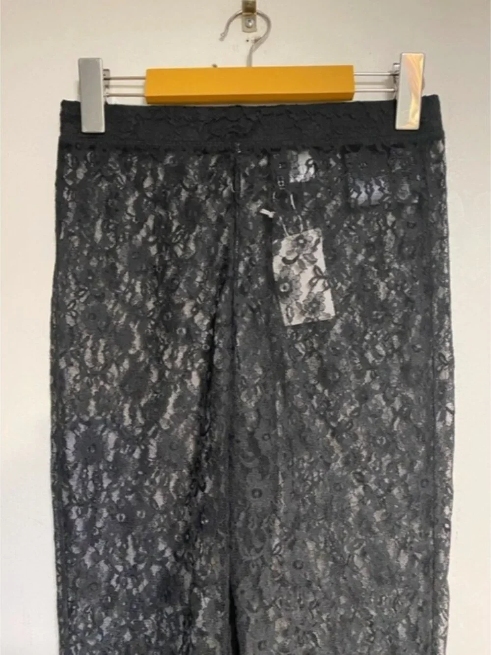 H&M Black Lace Sheer Leggings Size S - Picture 3 of 9